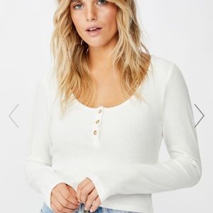 Billy Brushed Rib Long Sleeve Top